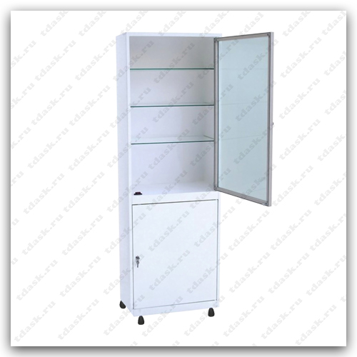 Шкаф металлический стекло в алюминиевой рамке ШМС.01.00 (мод.1)
